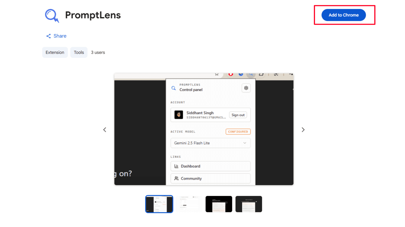 plenz Chrome Web Store page