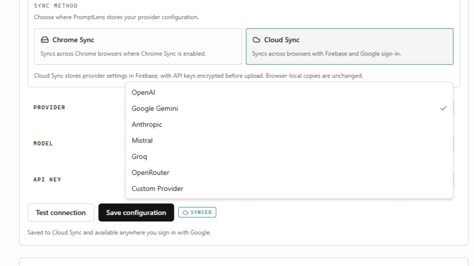 plenz provider configuration